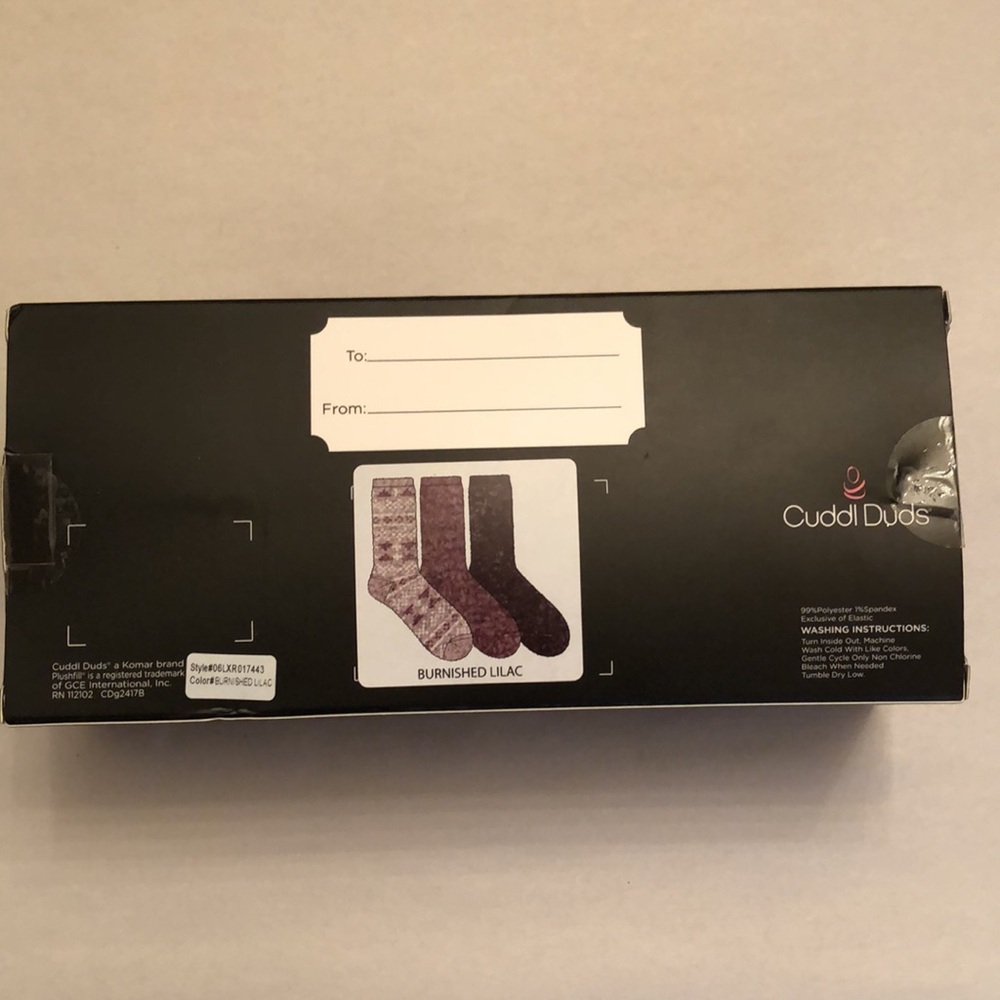 CUDDL DUDS 3 Plushfill Crew Lounge Socks - Picture 5 of 10
